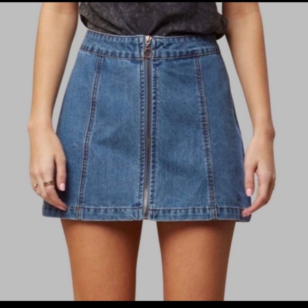 Altar'd State denim mini skirt